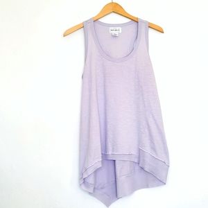 For the Republic lilac purple asymmetrical tank top women's size Small 100% cott